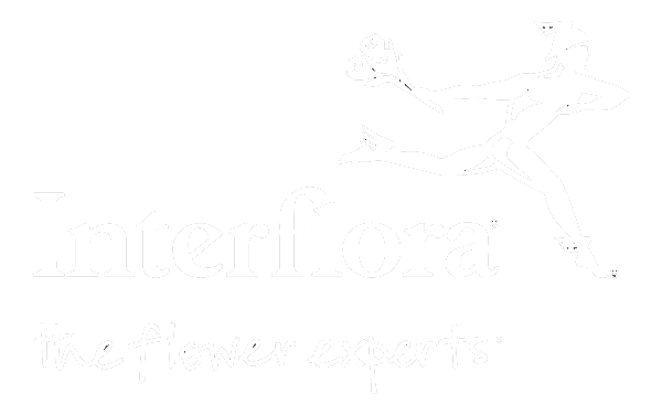Interflora logo in het wit